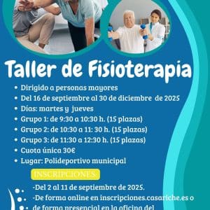 Taller Fisioterapia para mayores (septiembre a diciembre)