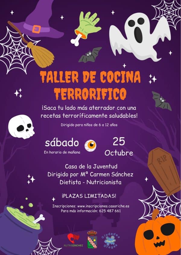 Taller de cocina terrorífico para niños/as de 6 a 12 años (25 de octubre)