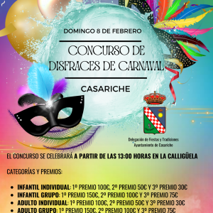 Concurso de disfraces de Carnaval (hasta el 2 de febrero)